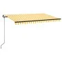 Manual retractable awning with yellow and white LED 400x350 m by vidaXL, Awnings - Ref: Foro24-3069183, Price: 416,18 €, Disc...