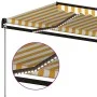 Manual retractable awning with yellow and white LED 400x350 m by vidaXL, Awnings - Ref: Foro24-3069183, Price: 416,18 €, Disc...