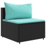 Set de sofás de jardín 7 pzas con cojines ratán sintético negro de , Conjuntos de jardín - Ref: Foro24-3308380, Precio: 498,2...