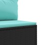 Set de sofás de jardín 7 pzas con cojines ratán sintético negro de , Conjuntos de jardín - Ref: Foro24-3308380, Precio: 498,2...