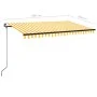 Manual retractable awning with yellow and white LED 400x350 m by vidaXL, Awnings - Ref: Foro24-3069183, Price: 416,18 €, Disc...