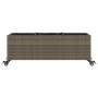 Jardinera con ruedas y 3 maceteros ratán PE gris 107x32x38 cm de , Maceteros y jardineras - Ref: Foro24-366421, Precio: 70,91...