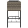 Jardinera con estante ratán sintético gris de , Maceteros y jardineras - Ref: Foro24-366386, Precio: 84,85 €, Descuento: %