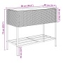 Jardinera con estante ratán sintético gris de , Maceteros y jardineras - Ref: Foro24-366386, Precio: 84,85 €, Descuento: %