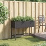 Jardinera con estante ratán sintético negro de , Maceteros y jardineras - Ref: Foro24-366384, Precio: 85,63 €, Descuento: %