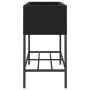 Jardinera con estante ratán sintético negro de , Maceteros y jardineras - Ref: Foro24-366384, Precio: 85,63 €, Descuento: %