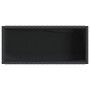 Jardinera con estante ratán sintético negro de , Maceteros y jardineras - Ref: Foro24-366384, Precio: 85,63 €, Descuento: %