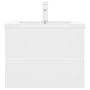 Mueble con lavabo madera de ingeniería blanco de vidaXL, Tocadores de baño - Ref: Foro24-3071630, Precio: 207,18 €, Descuento: %