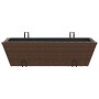 Jardineras con ganchos 2 unidades ratán sintético marrón de , Maceteros y jardineras - Ref: Foro24-366402, Precio: 75,41 €, D...