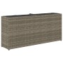 Jardinera con 2 maceteros de ratán sintético gris 90x20x40 cm de , Maceteros y jardineras - Ref: Foro24-366409, Precio: 61,53...
