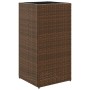 Jardinera de ratán sintético marrón 40x40x80 cm de , Maceteros y jardineras - Ref: Foro24-366414, Precio: 85,84 €, Descuento: %
