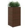 Jardinera de ratán sintético marrón 40x40x80 cm de , Maceteros y jardineras - Ref: Foro24-366414, Precio: 85,84 €, Descuento: %