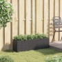 Jardinera con 3 maceteros ratán sintético negro 105x30x32 cm de , Maceteros y jardineras - Ref: Foro24-366416, Precio: 72,19 ...
