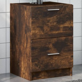 Armario de lavabo madera ingeniería roble ahumado 40x37x59 cm de , Muebles de baño - Ref: Foro24-848105, Precio: 68,07 €, Des...