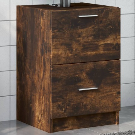 Armario de lavabo madera ingeniería roble ahumado 40x37x59 cm de , Muebles de baño - Ref: Foro24-848105, Precio: 68,07 €, Des...