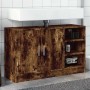 Armario de lavabo madera ingeniería roble ahumado 90x29x55 cm de , Muebles de baño - Ref: Foro24-848126, Precio: 80,69 €, Des...