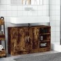 Armario de lavabo madera ingeniería roble ahumado 90x29x55 cm de , Muebles de baño - Ref: Foro24-848126, Precio: 80,69 €, Des...