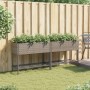 Jardineras con estante 2 uds ratán sintético gris 90x40x75 cm de , Maceteros y jardineras - Ref: Foro24-3210509, Precio: 158,...