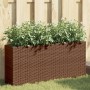 Jardineras con 2 maceteros 2 uds ratán PE marrón 90x20x40 cm de , Maceteros y jardineras - Ref: Foro24-3210514, Precio: 116,2...