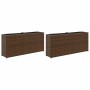 Jardineras con 2 maceteros 2 uds ratán PE marrón 90x20x40 cm de , Maceteros y jardineras - Ref: Foro24-3210514, Precio: 116,2...