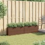 Jardineras con 2 maceteros 2 uds ratán PE marrón 90x20x40 cm de , Maceteros y jardineras - Ref: Foro24-3210514, Precio: 116,2...