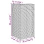 Jardineras 2 unidades ratán sintético gris 40x40x80 cm de , Maceteros y jardineras - Ref: Foro24-3210521, Precio: 163,52 €, D...