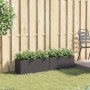 Jardineras con 2 maceteros 2 uds ratán PE negro 72x30x32 cm de , Maceteros y jardineras - Ref: Foro24-3210528, Precio: 102,38...
