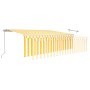 Toldo retráctil manual con persiana amarillo y blanco 5x3 m de vidaXL, Toldos - Ref: Foro24-3069338, Precio: 463,83 €, Descue...