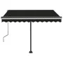 Toldo manual retráctil con LED antracita 350x250 cm de vidaXL, Toldos - Ref: Foro24-3069724, Precio: 526,19 €, Descuento: %