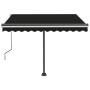 Toldo manual retráctil con LED antracita 350x250 cm de vidaXL, Toldos - Ref: Foro24-3069724, Precio: 516,62 €, Descuento: %