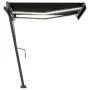 Toldo manual retráctil con LED antracita 350x250 cm de vidaXL, Toldos - Ref: Foro24-3069724, Precio: 526,19 €, Descuento: %