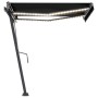 Toldo manual retráctil con LED antracita 350x250 cm de vidaXL, Toldos - Ref: Foro24-3069724, Precio: 516,62 €, Descuento: %