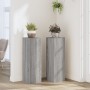 Soportes de plantas 2 uds madera gris Sonoma 25x25x80 cm de , Soportes para macetas - Ref: Foro24-852947, Precio: 58,33 €, De...