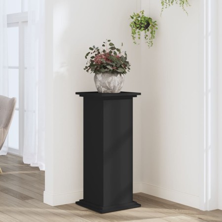 Soportes para plantas madera de ingeniería negro 33x33x80 cm de , Soportes para macetas - Ref: Foro24-852970, Precio: 49,73 €...