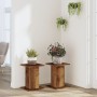 Soportes para plantas 2 uds madera roble envejecido 30x30x40 cm de , Soportes para macetas - Ref: Foro24-3307853, Precio: 52,...