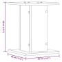 Soportes para plantas 2 uds madera roble envejecido 30x30x40 cm de , Soportes para macetas - Ref: Foro24-3307853, Precio: 52,...