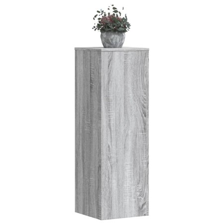 Soportes para plantas 2 uds madera gris Sonoma 33x33x100 cm de , Soportes para macetas - Ref: Foro24-3307887, Precio: 99,68 €...