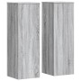 Soportes para plantas 2 uds madera gris Sonoma 33x33x100 cm de , Soportes para macetas - Ref: Foro24-3307887, Precio: 99,68 €...