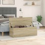 Caja de almacenaje madera ingeniería roble sonoma 102x35x35 cm de , Baúles de almacenamiento - Ref: Foro24-840690, Precio: 84...