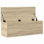 Caja de almacenaje madera ingeniería roble sonoma 102x35x35 cm de , Baúles de almacenamiento - Ref: Foro24-840690, Precio: 84...