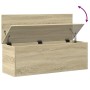 Caja de almacenaje madera ingeniería roble sonoma 102x35x35 cm de , Baúles de almacenamiento - Ref: Foro24-840690, Precio: 84...