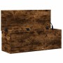 Caja de almacenaje madera ingeniería roble ahumado 102x35x35 cm de , Baúles de almacenamiento - Ref: Foro24-840692, Precio: 8...