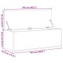 Caja de almacenaje madera ingeniería roble ahumado 102x35x35 cm de , Baúles de almacenamiento - Ref: Foro24-840692, Precio: 8...