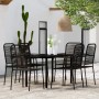 Juego de comedor de jardín 5 piezas negro de , Conjuntos de jardín - Ref: Foro24-3099140, Precio: 429,63 €, Descuento: %