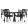 Juego de comedor de jardín 5 piezas negro de , Conjuntos de jardín - Ref: Foro24-3099140, Precio: 429,63 €, Descuento: %