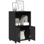 Armario con ruedas madera de ingeniería negro 55x40x91 cm de , Aparadores - Ref: Foro24-853183, Precio: 68,33 €, Descuento: %