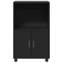 Armario con ruedas madera de ingeniería negro 55x40x91 cm de , Aparadores - Ref: Foro24-853183, Precio: 68,33 €, Descuento: %