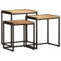 Mesas apilables 3 piezas madera maciza de mango rugosa de , Mesas auxiliares - Ref: Foro24-376037, Precio: 98,00 €, Descuento: %