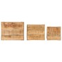 Mesas apilables 3 piezas madera maciza de mango rugosa de , Mesas auxiliares - Ref: Foro24-376040, Precio: 122,23 €, Descuent...
