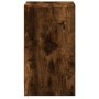Mesita de noche con luces LED madera ingeniería roble ahumado de , Mesitas de noche - Ref: Foro24-852016, Precio: 58,79 €, De...